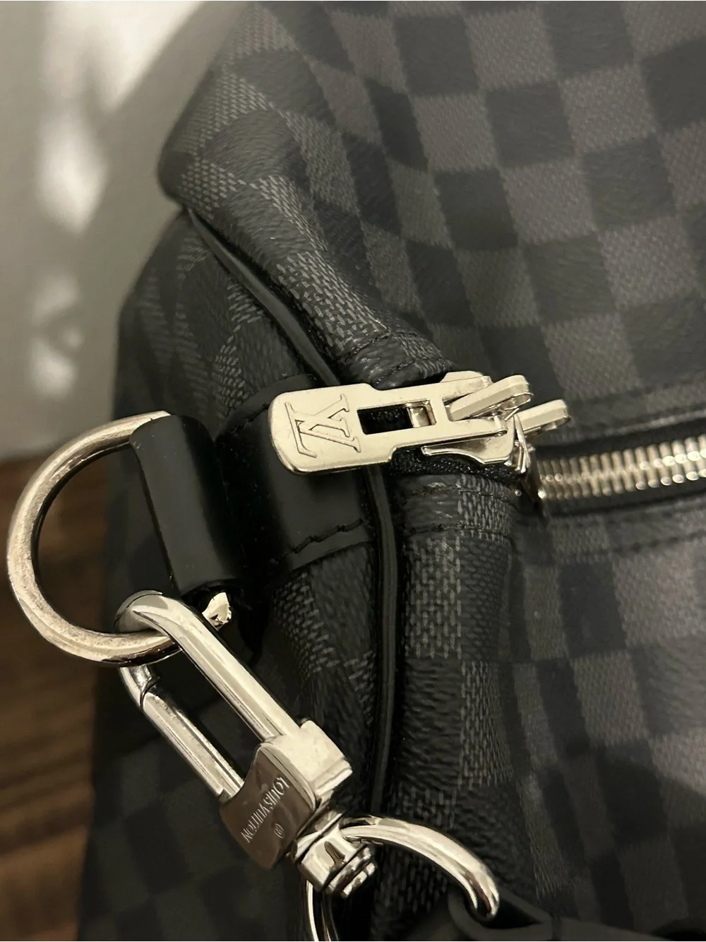 Louis Vuitton Keepall Bandoulière 55 in Black Damier Graphite Canvas